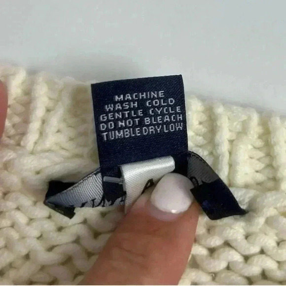 Ann Taylor Women's Beige Chunky Knit Pullover Sweater Size M Casual - Picture 8 of 14